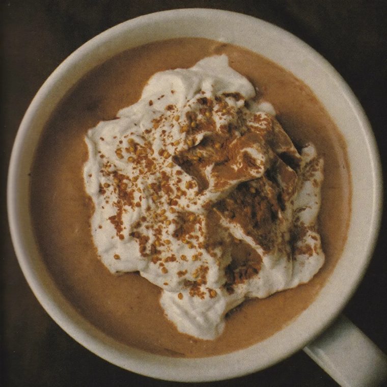 A cup of hot chocolate